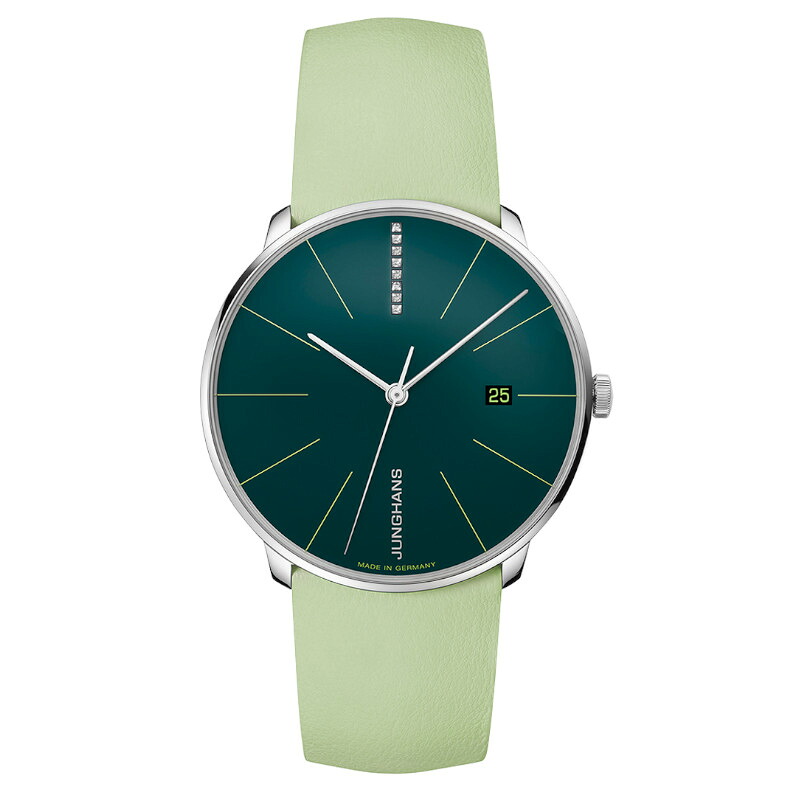 ユンハンス マイスター 27 4357 00 サファイアクリスタル 腕時計 自動巻き ユニセックス ダイヤモンド JUNGHANS Meister fein Automatic 27/4357.00 グリーン 104,550円