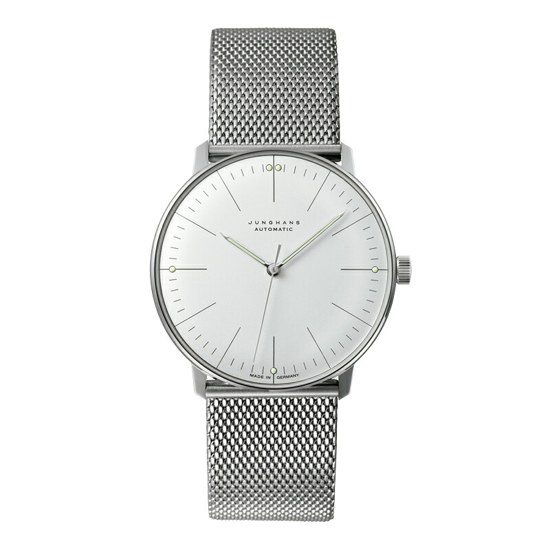 ユンハンス マックスビル 027 3501 02M サファイアクリスタル 腕時計 メンズ JUNGHANS Max Bill 027/3501.02M 自動巻 メタルブレス|インターナショナルモードGOSH