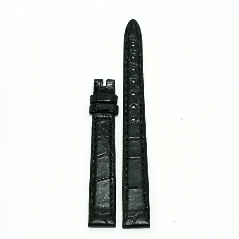 アウトレット ショネッティ レザーベルト ブラック 黒 クロコ レディース 12mm （バネ棒・尾錠なし） 革ベルト 腕時計 ワニ革