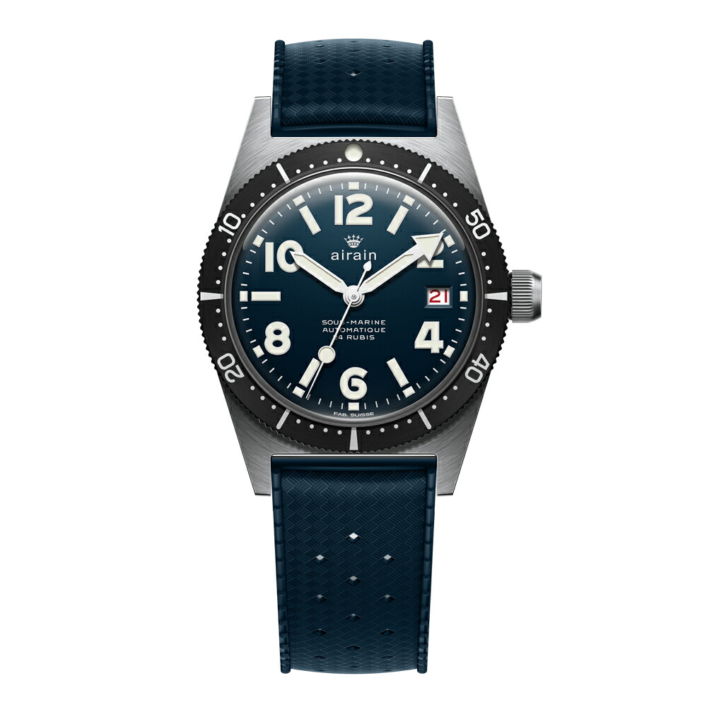 エイレン スーマリン ディープブルー リミテッドエディション 524.422 自動巻き 腕時計 メンズ Airain Sous-Marine Deep Blue Limited Edition