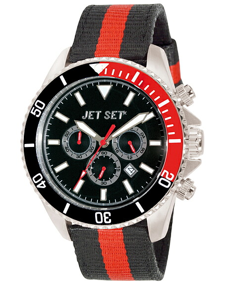 ワケあり アウトレット JET SET ジェットセット 腕時計 J21203-11 SPEEDWAY クロノグラフ レッド系｜インターナショナルモードGOSH
