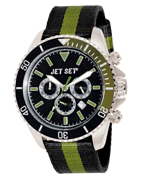 ワケあり アウトレット ジェットセット J21203-16 SPEEDWAY クロノグラフ 腕時計 メンズ JET SET クロノグラフ オリーブ系