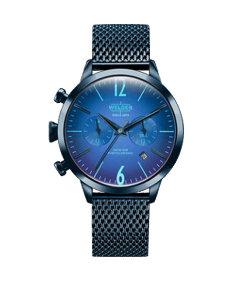 特価品 ウェルダー ムーディ WWRC603 腕時計 レディース ユニセックス WELDER MOODY DUAL TIME 38MM ブルー系