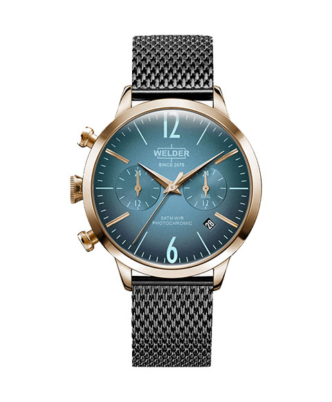 特価品 ウェルダー ムーディ WWRC636 腕時計 レディース ユニセックス WELDER MOODY DUAL TIME 38MM ゴールド ブラック系