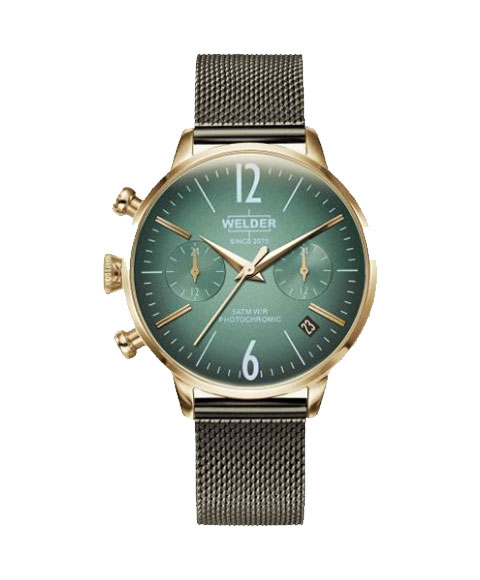 特価品 ウェルダー ムーディ WWRC716 腕時計 レディース ユニセックス WELDER MOODY DUAL TIME 36MM ゴールド ブラック系
