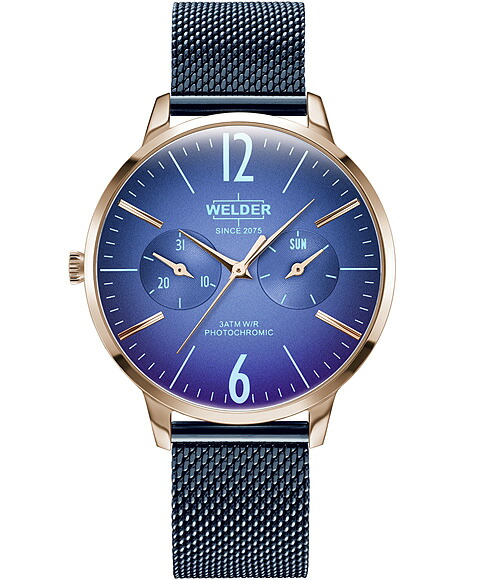 特価品 ウェルダー ムーディ 特価品 ウェルダースリム WWRS631 腕時計 レディース WELDER MOODY SLIM DAY DATE 36MM ブルー系