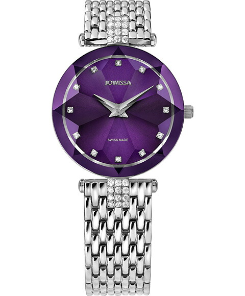 ジョウィサ ファセット ストラス 5.702.M 腕時計 レディース JOWISSA Facet Strass パープル系｜インターナショナルモードGOSH