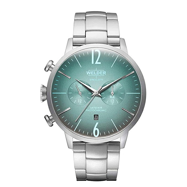 特価品 ウェルダームーディー 47mm ALUMINIM silver ブレス＆ブレス WWRA1002 腕時計 メンズ WelderMoody メタルブレス クォーツ ペアウォッチ 誕生日プレゼント ラッピング無料｜インターナショナルモードGOSH