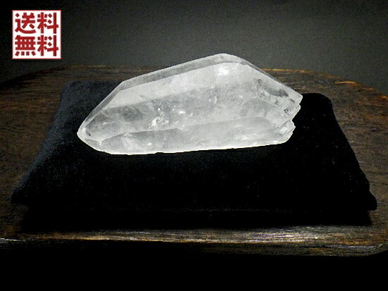 両剣水晶 レムリアンシードクリスタル １０８ｍｍ ３９４ｇ 台座付き レムリアンクォーツ ダブルポイント セラ・デ・カブラル産 送料無料 N0.06