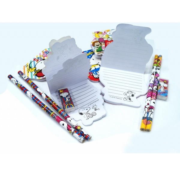 楽天市場 スヌーピー文具4点セット ダイカットノート付 25個セット 景品 文房具 文具 新入学 幼稚園 子ども会 子供会 イベント 鉛筆 ノート 消しゴム お祭りバンク