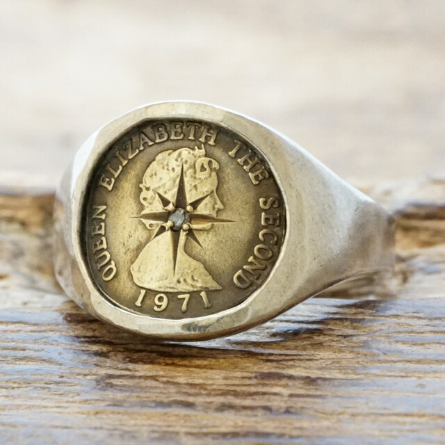 再再販 Amp Japan アンプジャパン エリザベス コイン リングメンズ レディース指輪 叩き 槌目 真鍮 ダイヤモンドヴィンテージ アンティーク ハンドメイド ジュエリー16ao 245 ギフト包装 爆売り Www Eh Net Sa