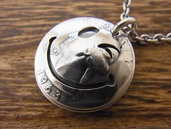 ペンダントトップ　シルバー　スマイル　コイン 楽天市場】【FUNNY公式ストア】 ノースワークス 50セント