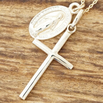 Tresor ゴールド お守り ネックレス ハンドメイド ジュエリー ゴールド アクセサリー アンティーク ヴィンテージ レディース教会 K10 K10 クロス クロス ネックレス マリア メダイメンズ 祈り ロワトレゾール Roi ゴールド レディース教会 奇跡 希望 お守り 十字架マリア