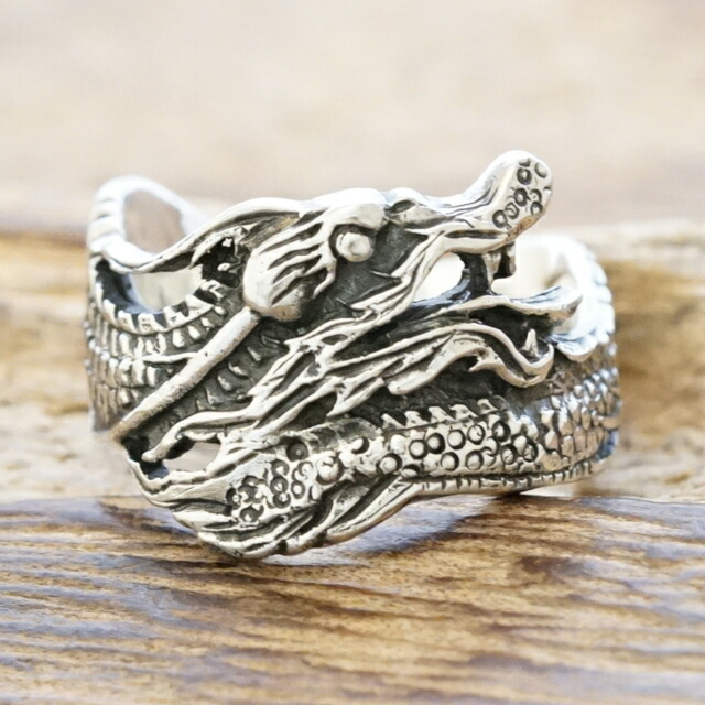 楽天市場】TJK ドラゴン リング 龍 シルバー 925 指輪 金運 運気 神