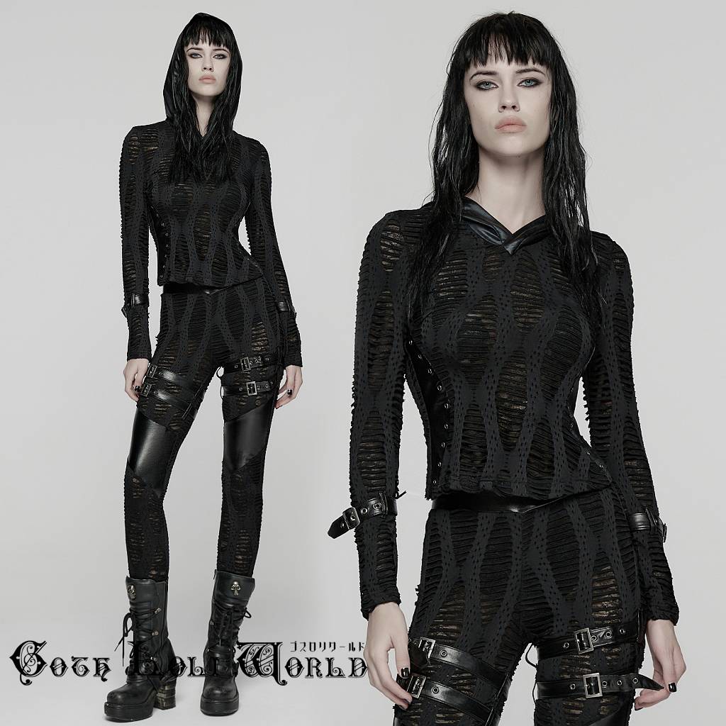 楽天市場】当日発送 即納 TW572 パンク ロック ファッション フーディ