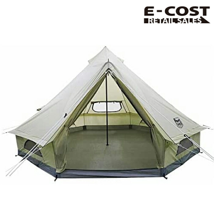 TIMBER RIDGE ドーム型テント 大人6人用 ブラウン Amazon | Timber ティンバーリッジ 6人用ツールーム ドーム型