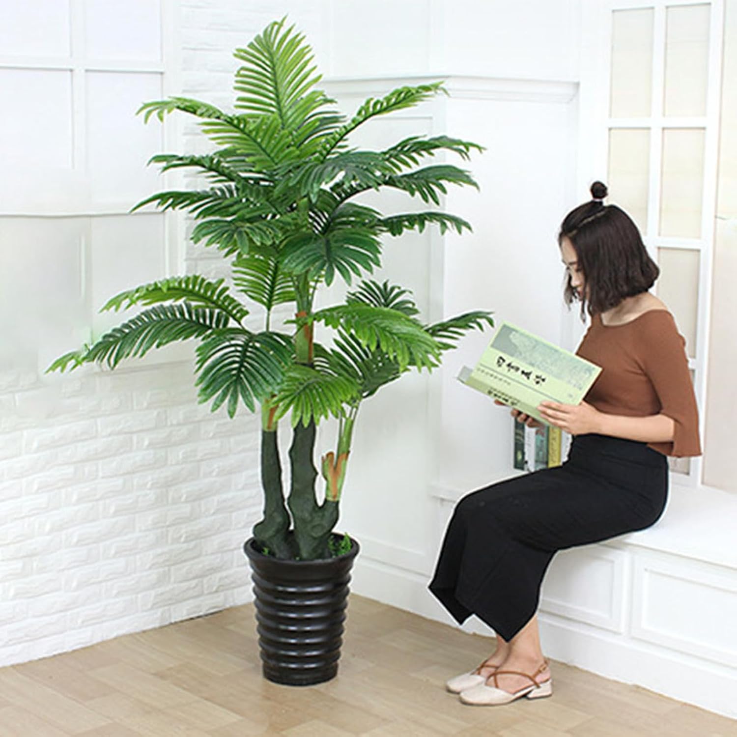フェイクグリーン 人工観葉草木 表現スタイル2 写実的 大型 室内外相応う 鉢植え 水やり不必要 お取りつくろう飾り気の無い 虫害の気づかわしさなし 部屋の入り口・勝手もと・事務室・回廊・一緒になる飾りつけ 祝賀会用 中仕切り つつみ隠し 室内かざり付ける