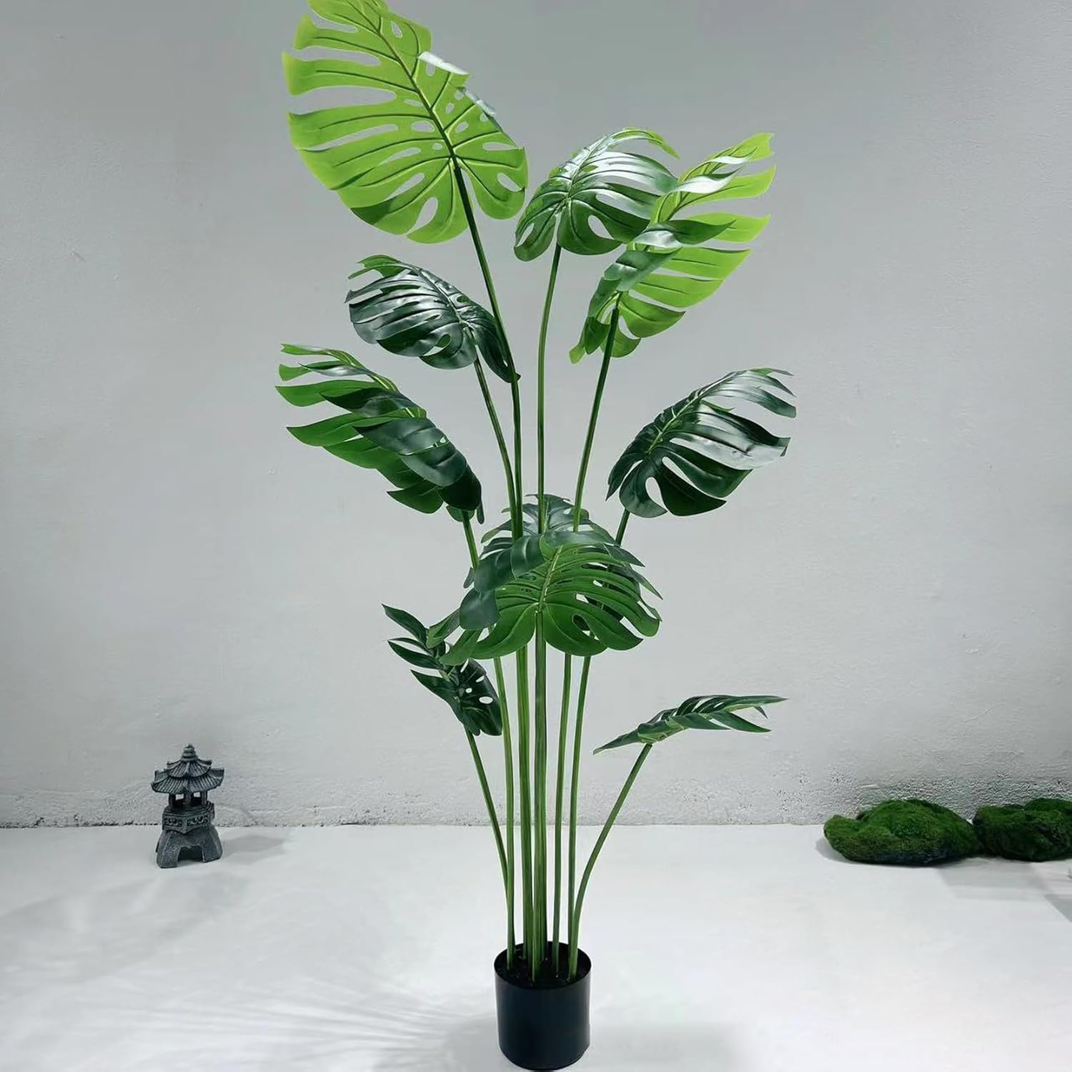 観葉草木 本物そっくり フェイクグリーン 人工観葉草木 造花 大型 写実的 今めかしい 差し上げ物 室内装飾 モンステラ 飾りつけ用 映画化用 お座敷飾りつけ まがい物草木 水やり不必要 人工観葉樹 屋内 ご覧になる草木