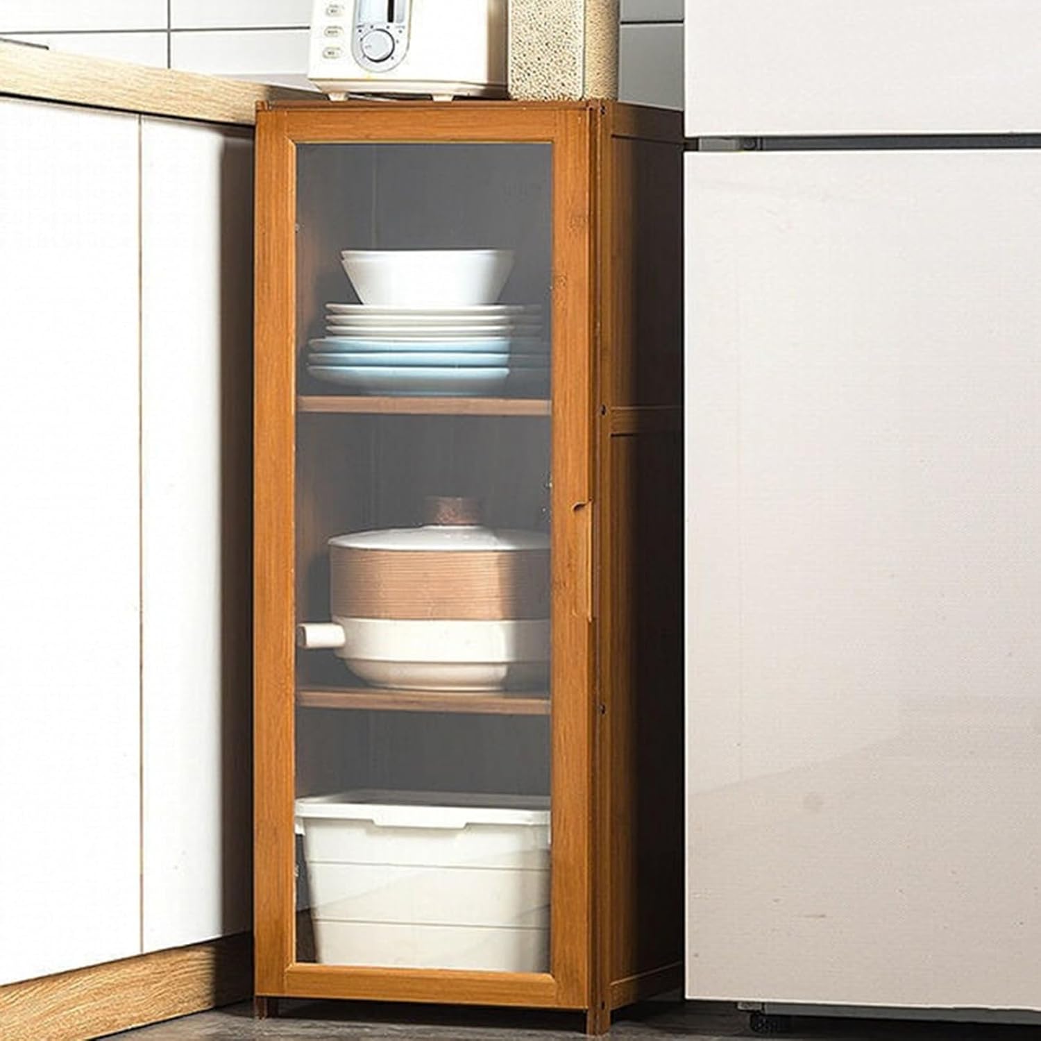 勝手もと納める 細長い切口納める 仕合わせ 収納家具 幅30 か細い 食器棚 60*30*100 4段 置き目印字機 扉 パウダーコンパクト 澄み切った 扉付き添い人 細長い切口仕合わせ シェルフ 省あき場所 前が開く 一人暮らし イエロ