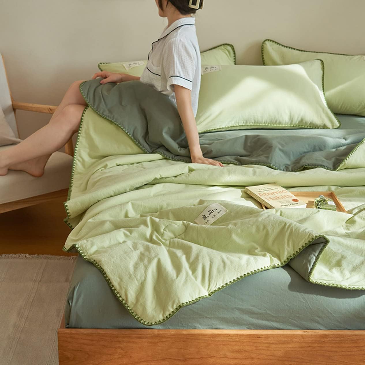 人付き合いパステル色の 掛けふとん 綿織物 単品売り 洗い濯ぎ能力のある 空調設備打つ手 ちょうど似つかわしい保温力 キルト毛布 夏ふとん 180*200糎 掛け布団 シングル 4点書き割り ふんわり 綿織物100% 熱帯夜打つ手