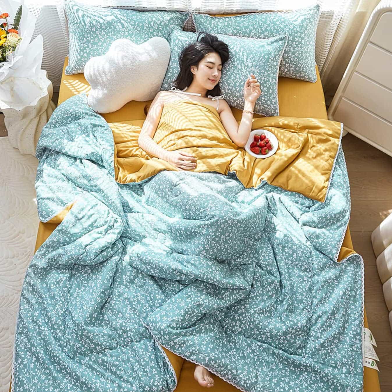 お睡眠時間布団仕掛ける 3点 色合い13 1点 夏用布団 北欧 150*200糎 オシャレ 掛け布団 薄べったい 木目細かな手当たり ちょうど好いたらしい保温力 肌掛け布団 シングル 枕押しかぶせる 木目細か敷き妙付き添い人 4点 セ