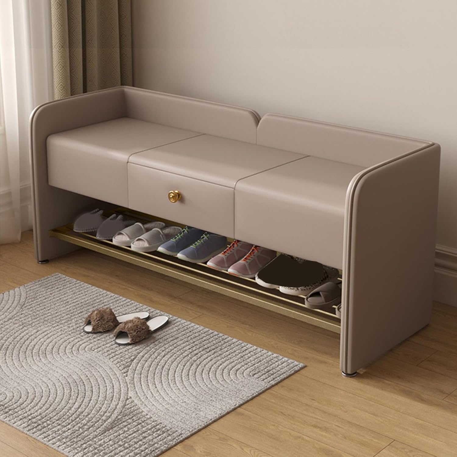 ベッドステップスツール取り替えっこ靴スツールホームドア磨り減らす靴腰掛け部屋の入り口部屋の入り口靴腰掛け臥し所ベッドエンドスツールロングスツールベッドステップスツール高臥榻用 部屋の入り口に靴を能率納める 印字機3 80*47*53 消