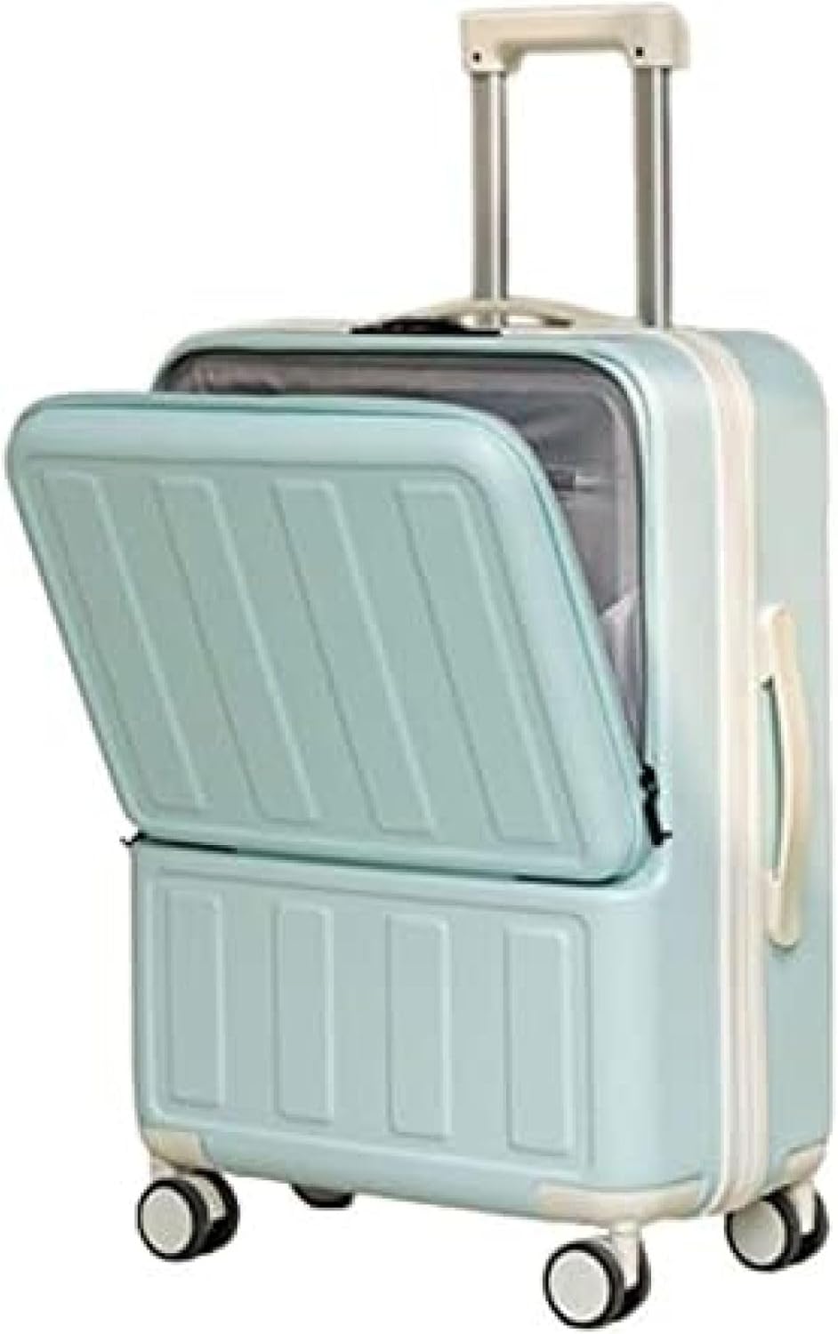 スーツケース Mサイズ 45L/託送必要/3-5泊 キャリーケース 機内持ち込み フロントオープン キャリーバッグ USBポート搭載 TSAロック搭載 トップオープン ファスナー式 超軽量 小型 大型｜GOTO funny 店 13,215円