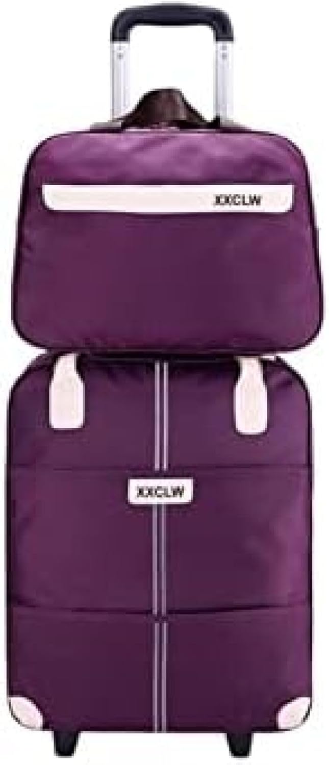 リュックキャリー 2way キャスターバッグ キャリーバッグ 小型 2~3泊対応 2輪 撥水加工 トロリーバッグ メンズ レディース 旅行 合宿 出張 旅行バッグ スーツケース パープル（ハンドバッグ｜GOTO funny 店
