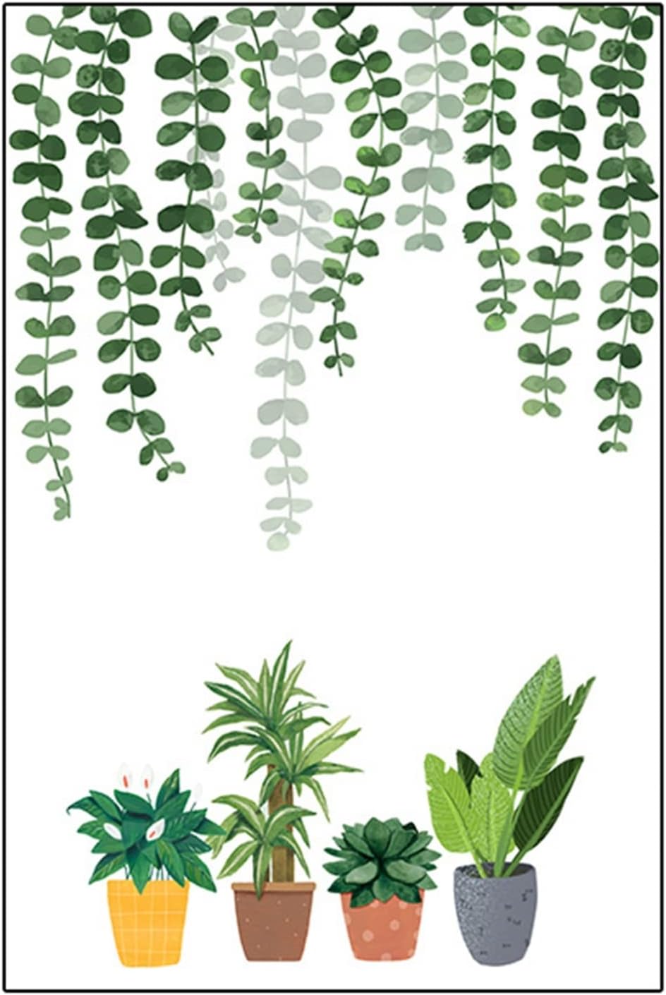 ガラスフィルム 窓目隠し すりガラス 窓用 シール 鉢植え 植物柄 インテリア 水で貼ってはがせる 外から見えない 日除け 遮熱 破片飛散防止 貼り直し可能 ガラス フィルム 窓用 室内 バスルーム