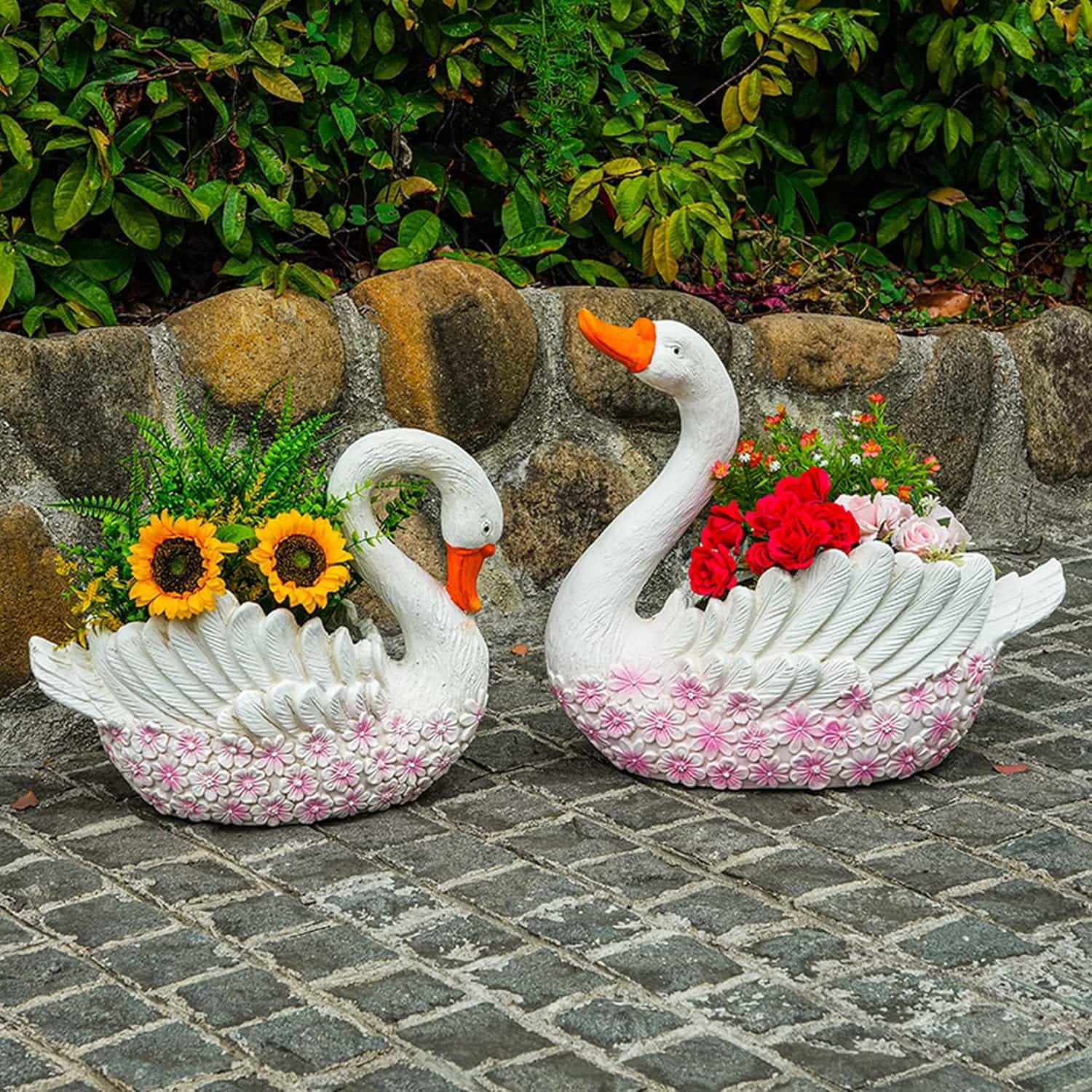飾りつけ 白鳥 鵠 毛の荒物 F 脂 北欧 ガーデニング 飾りつけ 庭 庭園 好いたらしい 今めかしい オブジェ 飾りつけ カントリー雑貨 室内装飾 手合い3 飾りつけ ガーデニング装置 ガーデンオーナメ