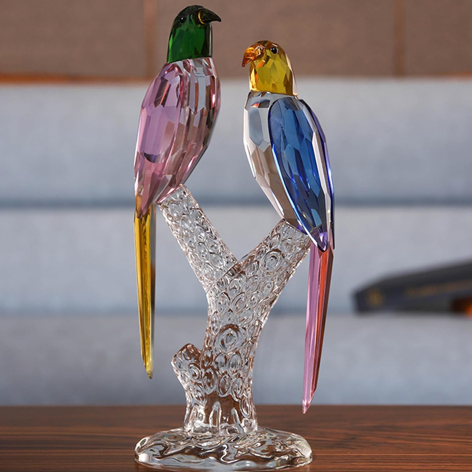 結晶お花と鳥の硝子の飾りつけ 鳥 印字機2 毛の荒物 身寄り用飾りもの 老人ホーム飾りもの 好一対の一緒になる祝い事 F 妻への不死化日 お上さんへのバレンタインデーの差し上げ物 御っ母さんへの母の日差し上げ物