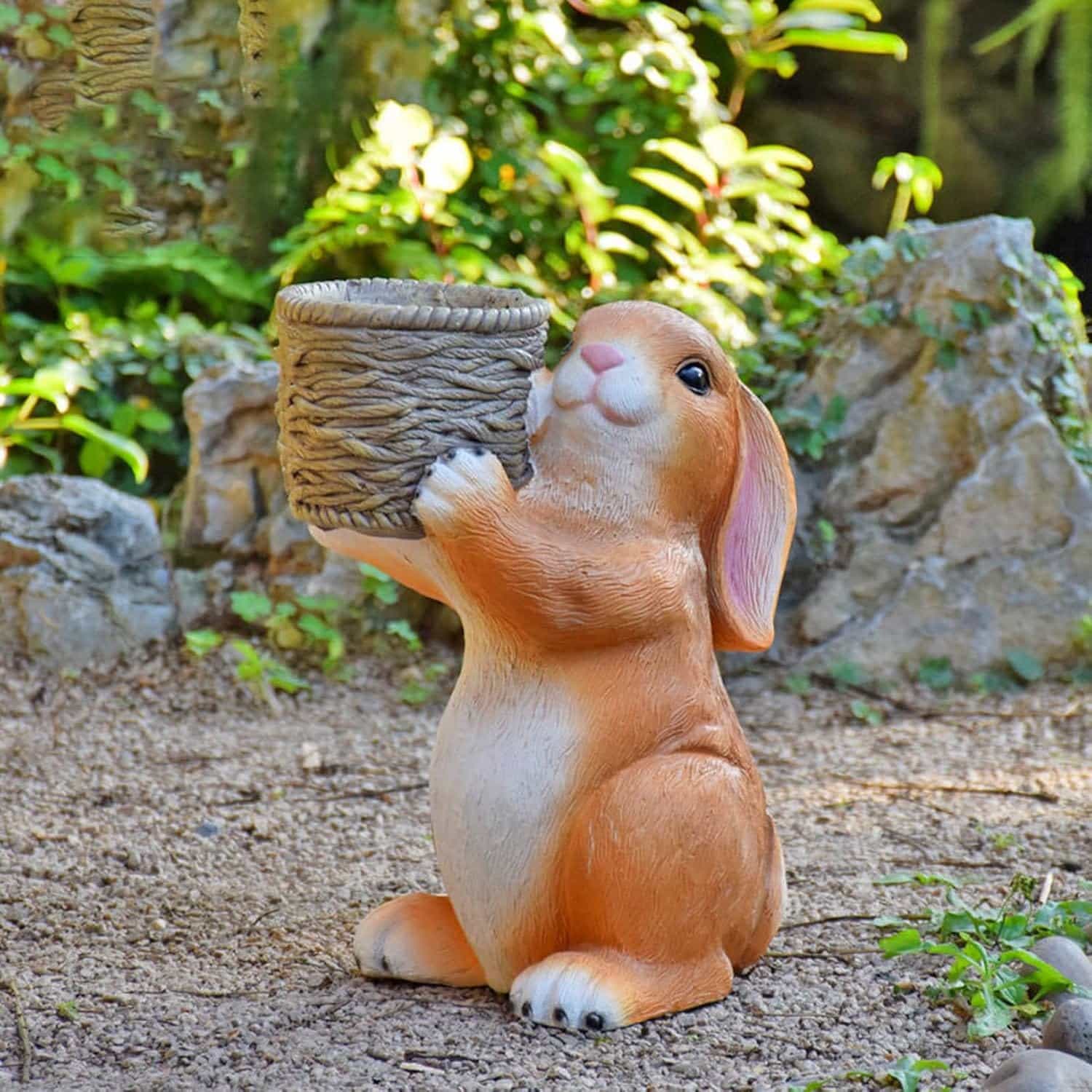 飾りつけ ガーデンオーナメント 毛の荒物飾りつけ うさぎ 兎 庭園 F ガーデニング オブジェ 雑貨 アンティーク 飾りつけ 飾りつけ 毛の荒物 手合い5 ガーデニング雑貨 うさぎの飾りつけ 兎像 飾りつけ 庭