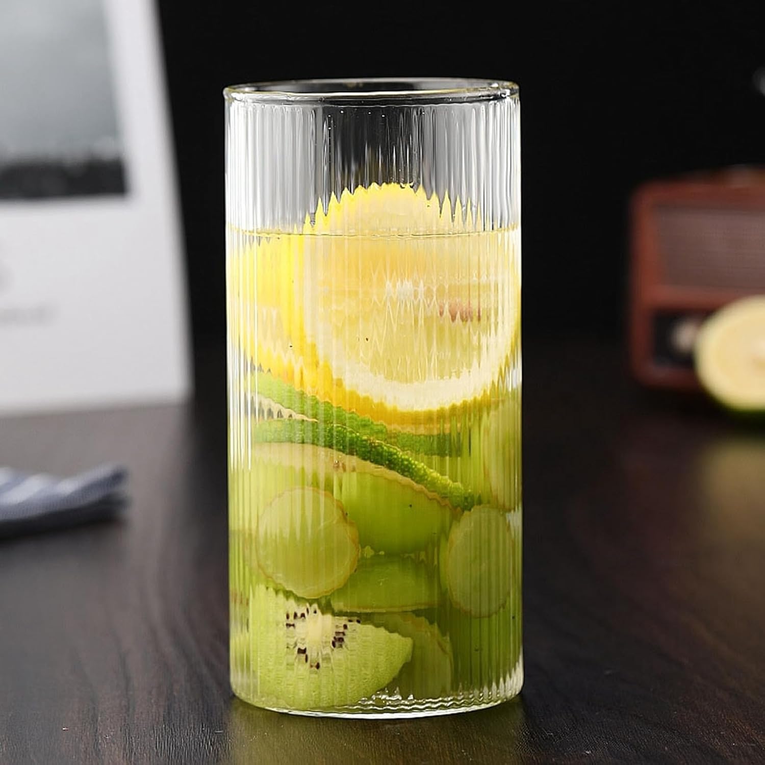 2個セット グラスカップ 250ml ガラスコップ 350ml ストライプ ロックグラス コーヒーカップ スピングラス 氷カップ ins風 ウイスキーグラス おしゃれ 北欧 耐熱 家庭用 事務用 ジュ
