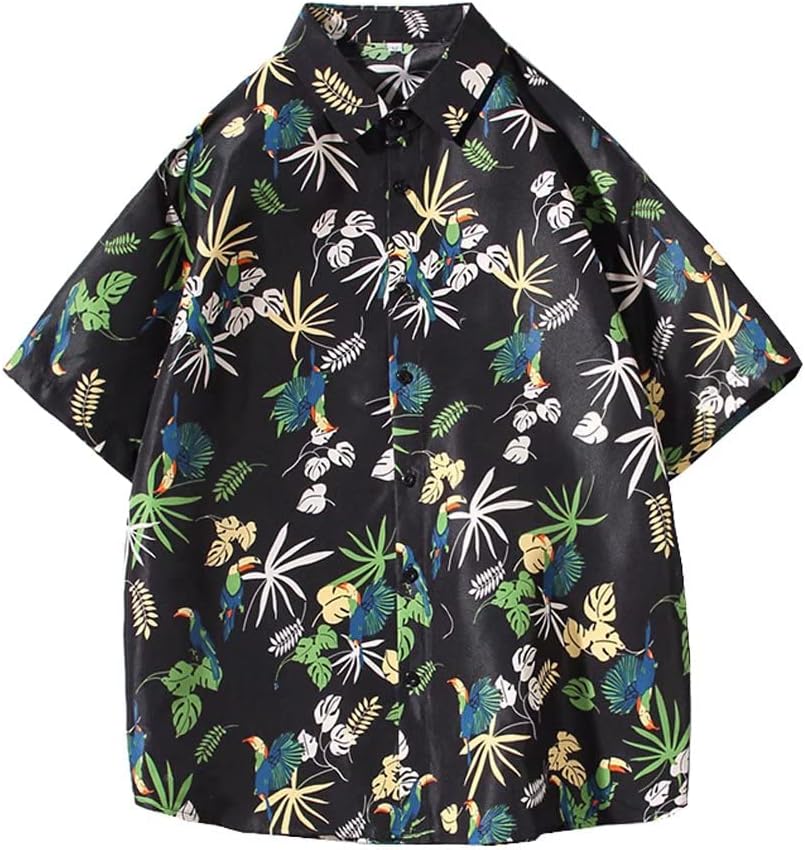 花柄シャツ 半袖シャツ メンズ アロハシャツ 開襟シャツ ステンカラー カジュアルシャツ ハワイシャツ お兄系 ビーチ風｜GOTO funny 店
