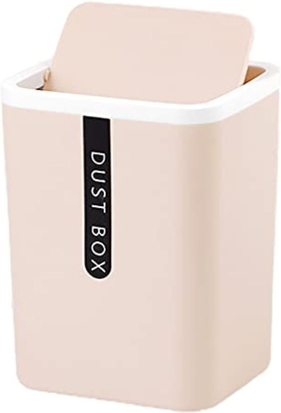 ゴミ箱 ミニデスクトップゴミ箱 蓋付きゴミ箱 装飾 スイング式 卓上プラスチックゴミ箱 ダークカーキ