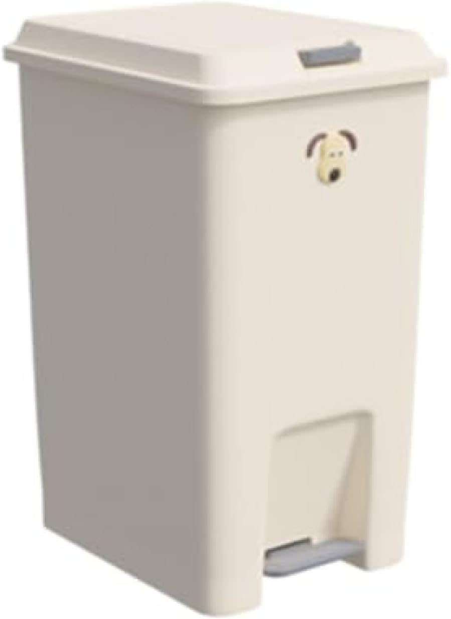 ゴミ箱 蓋付き 15L おしゃれ 北欧 モダン ベージュ プッシュ式+ペダル式 ごみ箱 ダストボックス 大容量 抗菌加工 開閉簡単 シンプル 臭気防止 ごみ箱 分別 寝室 洗面所 キッチン リビング｜GOTO funny 店