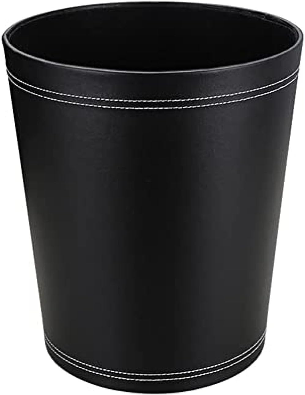 フタなしゴミ箱 くず入れ PUレザー ゴミ入れ 丸型 ごみ箱 10L 大容量 ゴミ箱 おしゃれ リビング キッチン トイレ オフィス用 クラシック調ゴミ箱(ブラウン-丸型)