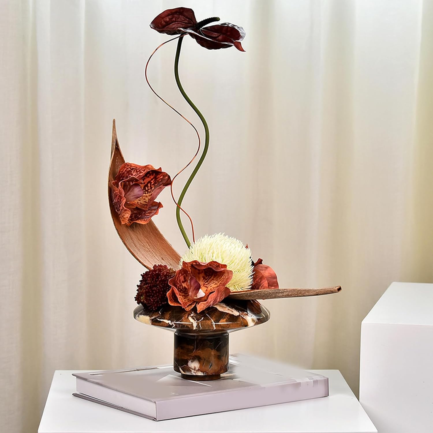 造花取り合わせる 室内装飾 花立て付き添い人フェイクグリーン 人工草木 卓上 フェイクフラワー リビング 入り口・入口 バス発着場 事務室 長く使える 砂ぼこりに揺るぎない 御芽出度 開店祝い事 和今めかしい 新中式風 花立て挿し 人工観葉
