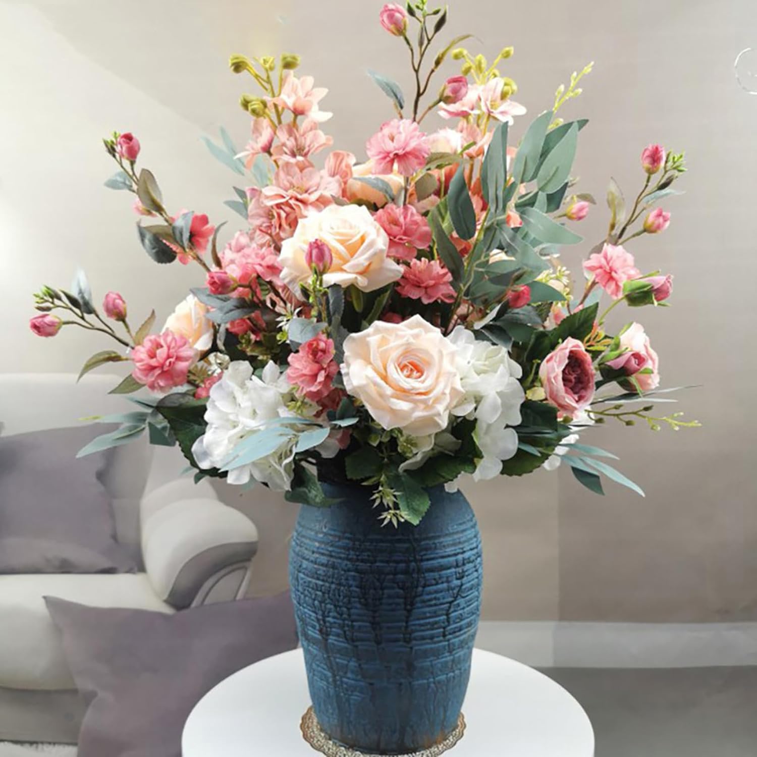 造花 バラ 花瓶付き フェイクグリーン 卓上 造花アレンジメント フェイクフラワー バラ 薔薇 花瓶付き オフィス ホテル シミュレーションフラワー リアルな見た目 F 人工植物 デスクトップ シルク｜GOTO funny 店 17,944円