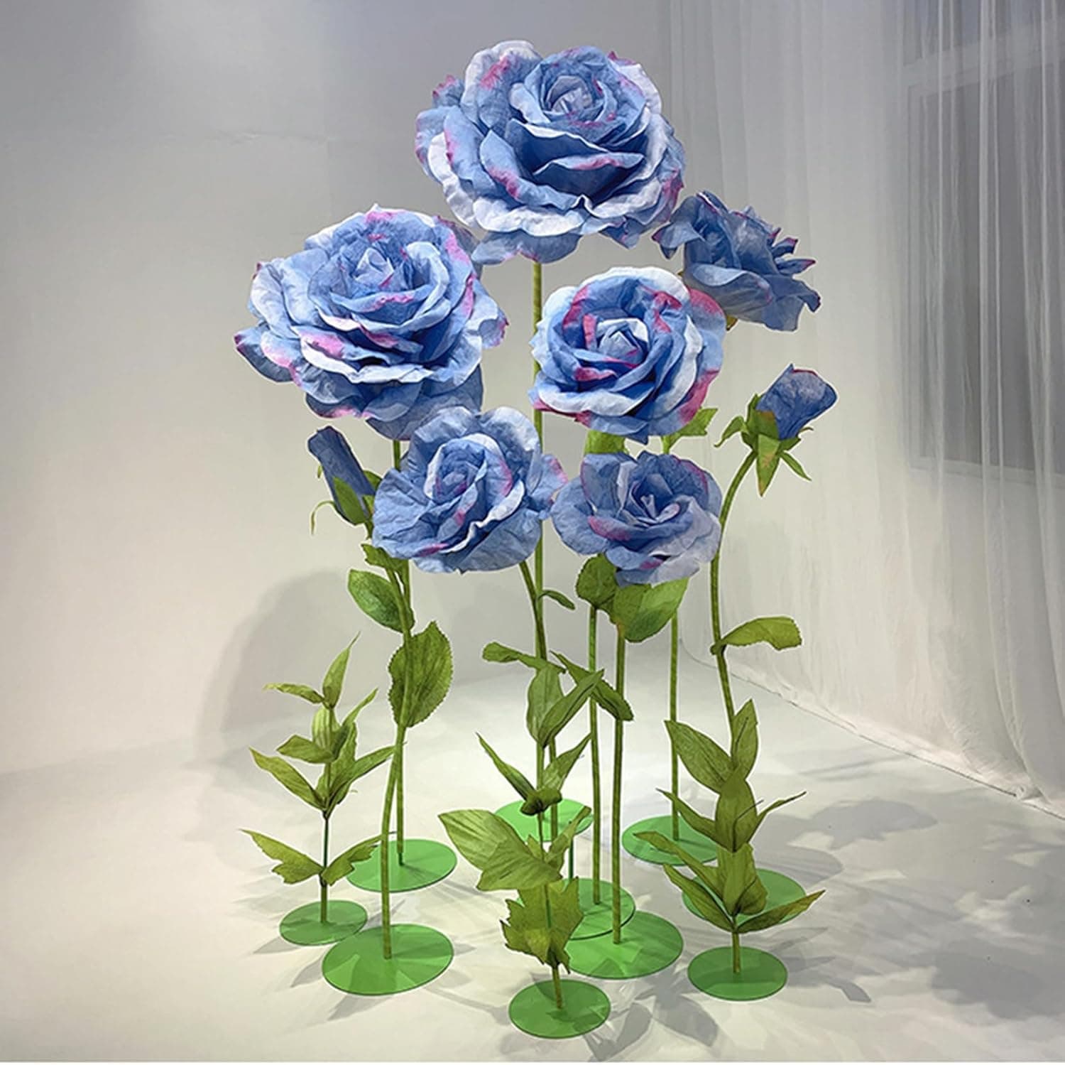 フェイクフラワー 大きな花 50コマーシャル ローズ 薔薇 さくら色 造花 色つや3 大型 紙製 立体大輪 飾りつけ 照明ランプ軍事基地付き添い人 寄り合い 車窓見せびらかす 周囲の状況かざり付ける 大まかに取りあわせる 高さ約