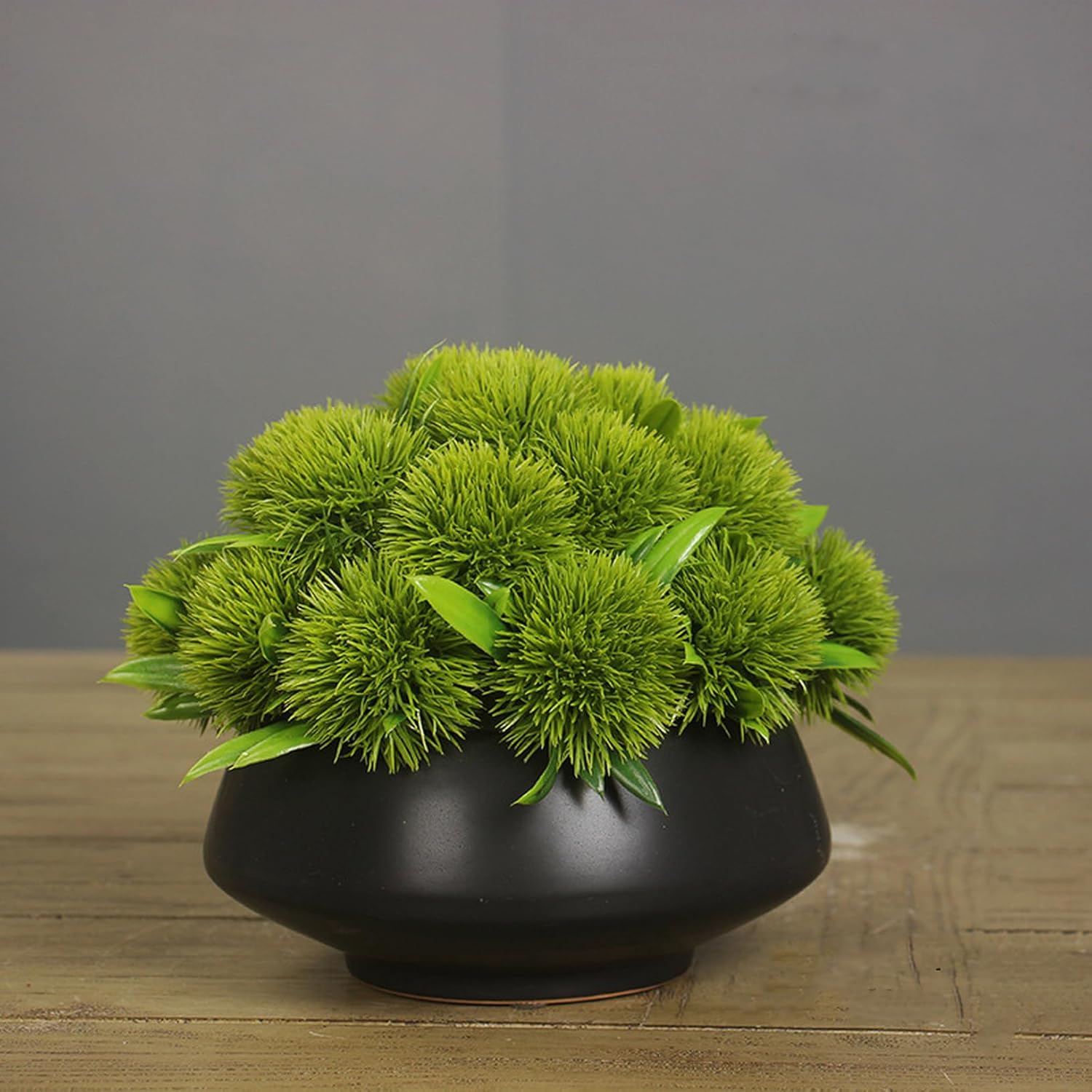 人工観葉植物 侘寂風 枯れない 禅意 01セット フェイク苔玉 インテリア 和モダン F 茶室 飾り 卓上 ミニ盆栽 いけばな 民宿 サンプルルーム エントランス 新中式 微景観 高見え 耐久 耐退色|GOTO funny 店