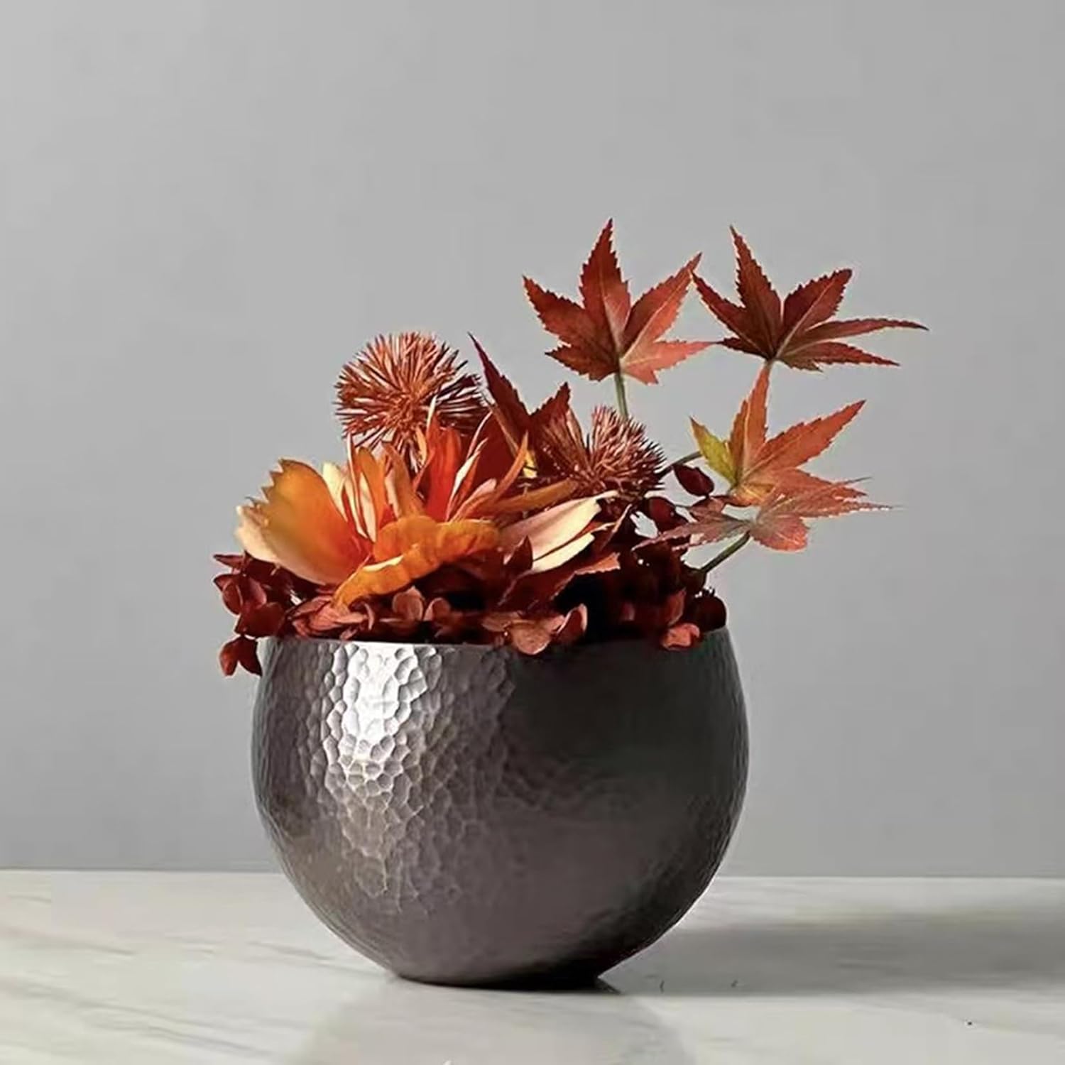 人工観葉植物 新中式 銅器 F 苔ボンサイ プリザーブドグリーン デスク インテリア 和風 モダン 書房 茶空間 オフィス 落ち着き 卓上オブジェ ギフト 贈り物 耐久 耐退色 01セット 耐候 人工｜GOTO funny 店