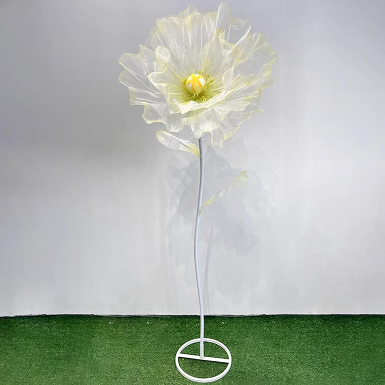 人工観葉植物 巨大な造花 カラー3 ポピー 虞美人 大型 40CM 手作り ガーゼ製 グラデーション ショーウィンド フォトウェディング 商業施設 美陳 アートフラワー インテリア 存在感 店舗ディス|GOTO funny 店