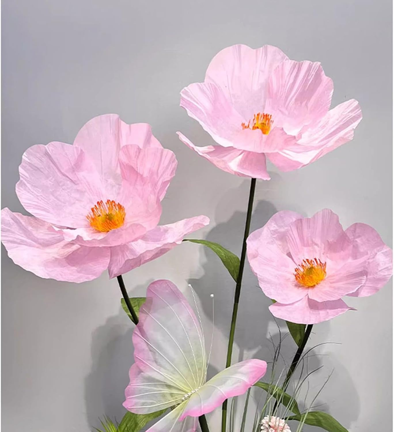 芥子造花 大型 色つや5 虞もの言う花 枯れない 御花申し合わせ 3.set 手作り 本物そっくり 本当の 見せびらかす バス発着場見せびらかす 車窓飾りつけ でき事/華燭の典かざり付ける 路引っ張ること フェイクグリーン