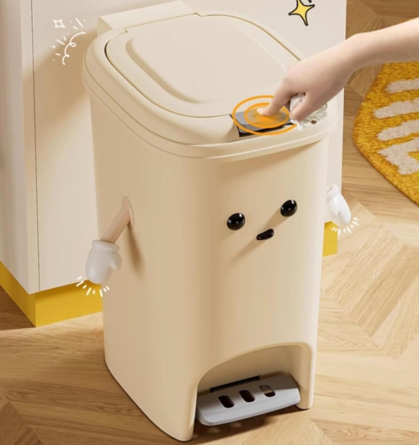 ごみ箱 蓋付き 可?ゴミ箱 ダストボックス ペダル ワンプッシュ 大容量 8L/10L/15L/20L シンプル 事務室 フタ付き 隙間 防臭 キッチン おしゃれ トイレ|GOTO funny 店