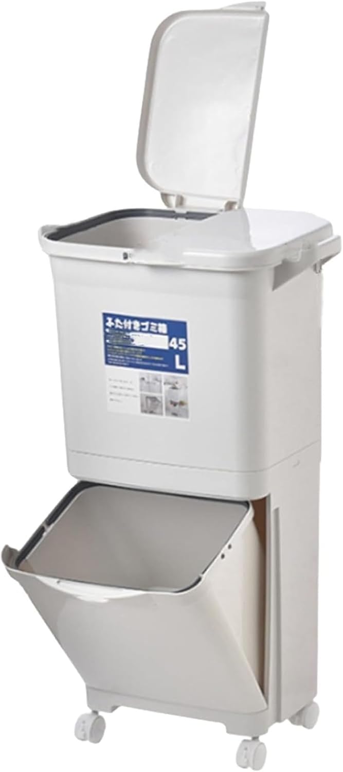ゴミ箱 分別 スリム ペダル おしゃれ キッチン ふた付き 縦型 大容量 ワゴン 45リットル 45l ダストボックス リビング 縦型 棚下 ットル 蓋付きゴミ箱 ごみ箱 カウンター下 角型 シンプル