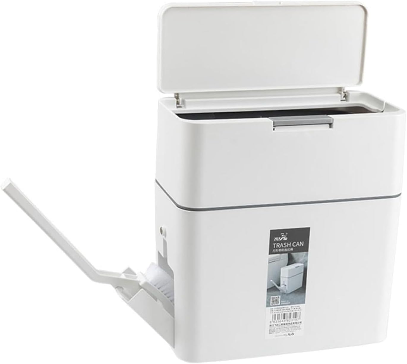 ゴミ箱 ふた付き 10L ダストボックス 角型 プッシュ式 ごみ箱 スリム おしゃれ 抗菌 消臭 密閉 音無し 部屋 リビングルーム ホワイト プラスチック 浴室 キッチン オフィス用 トイレ