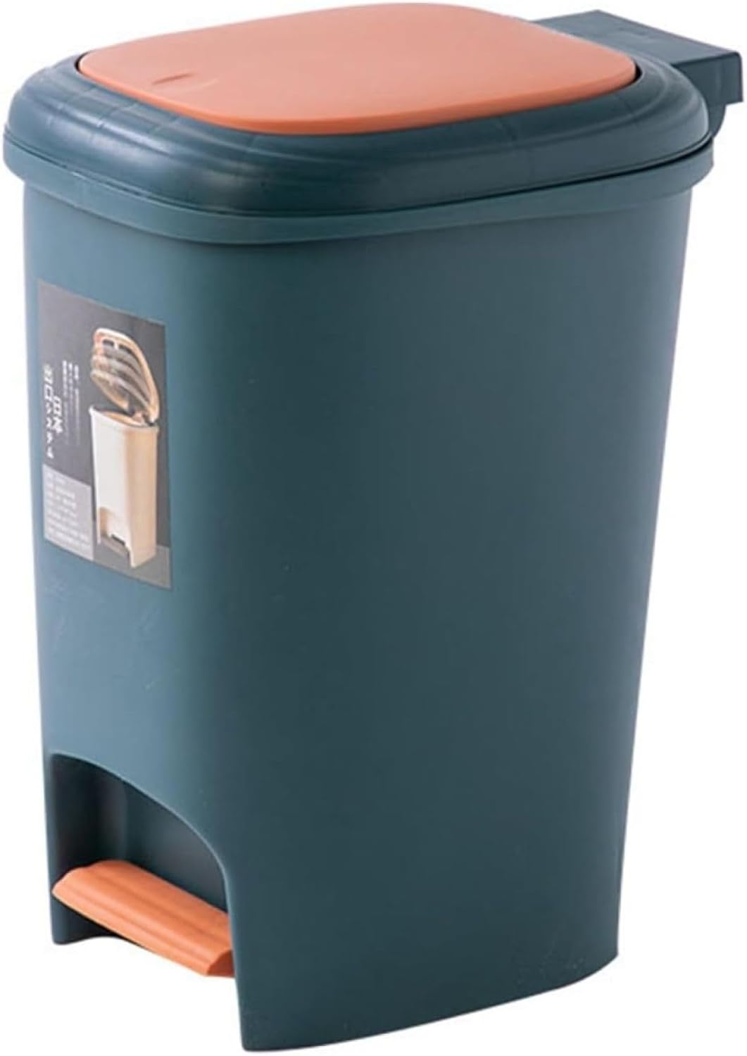 紙くずかご 上蓋付き添い人 20L 砂ぼこりボックス席 角型 うしろ押し ペダル式 紙くずかご か細い 今めかしい フタがゆっくり閉まる 抗菌 消臭 密閉 リビング御部屋 風呂場 音絶無 勝手もと 執務室用 可塑性物質