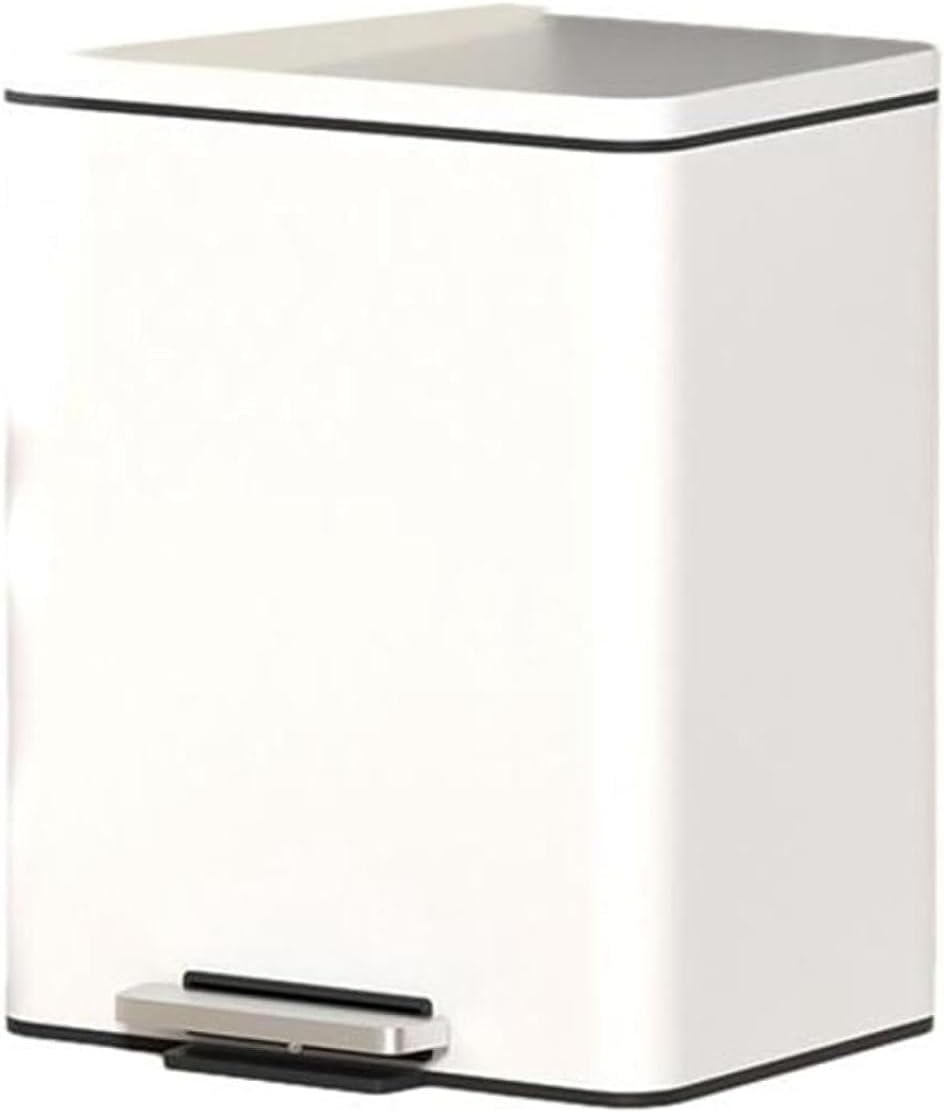 ゴミ箱 ふた付き 20L ダストボックス 角型 ペダル式 ごみ箱 スリム おしゃれ 抗菌 消臭 密閉 音無し 部屋 オフィス用 スチール トイレ リビングルーム 浴室 ホワイト キッチン
