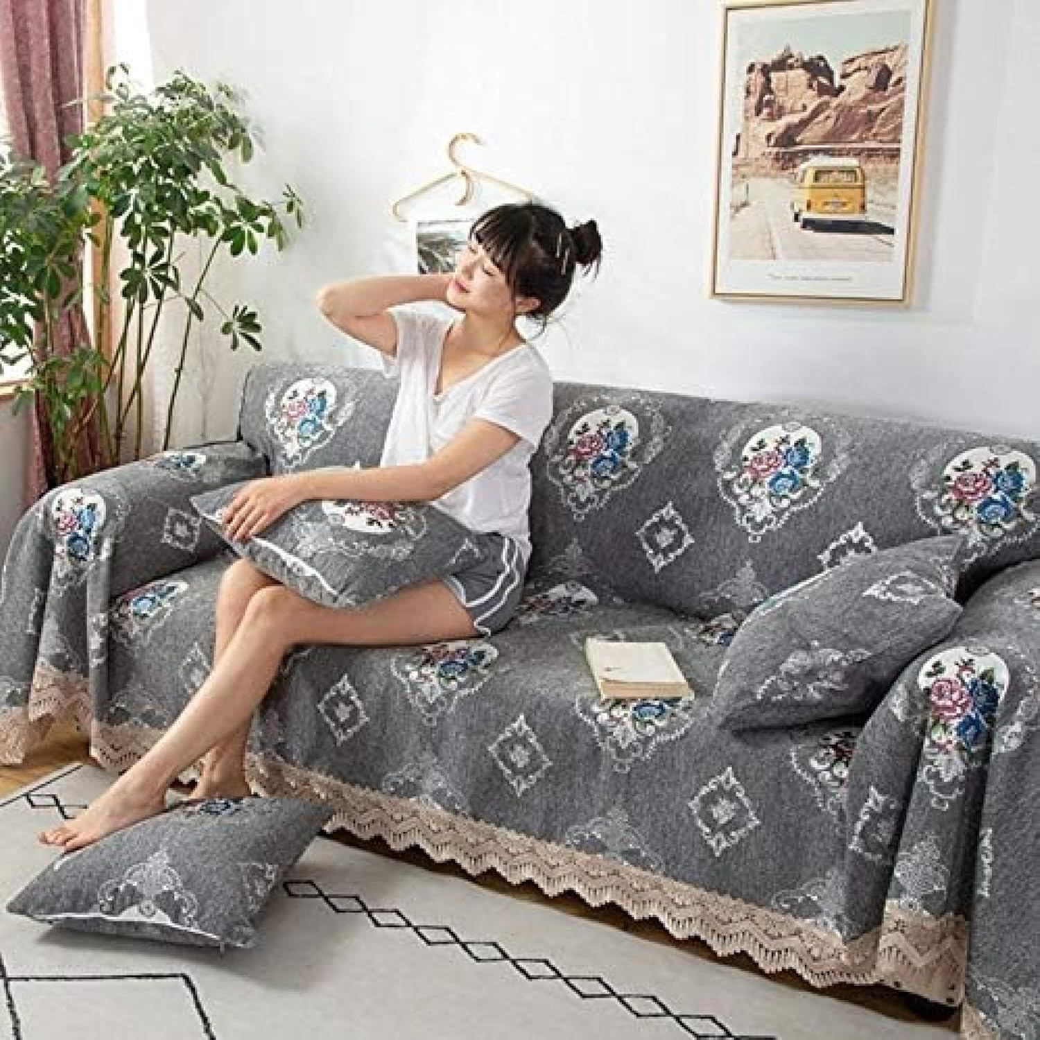 長椅子覆いかぶせる 180*320糎 マルチ覆いかぶせる マルチ差し交わす 臥榻 時刻表覆いかぶせる 西海岸 北欧風 ブランケット 室内装飾 ひざ掛 今めかしい パステル色の 軽さ 空調設備打つ手 色つや 緑であること 四季通じる 替えカ